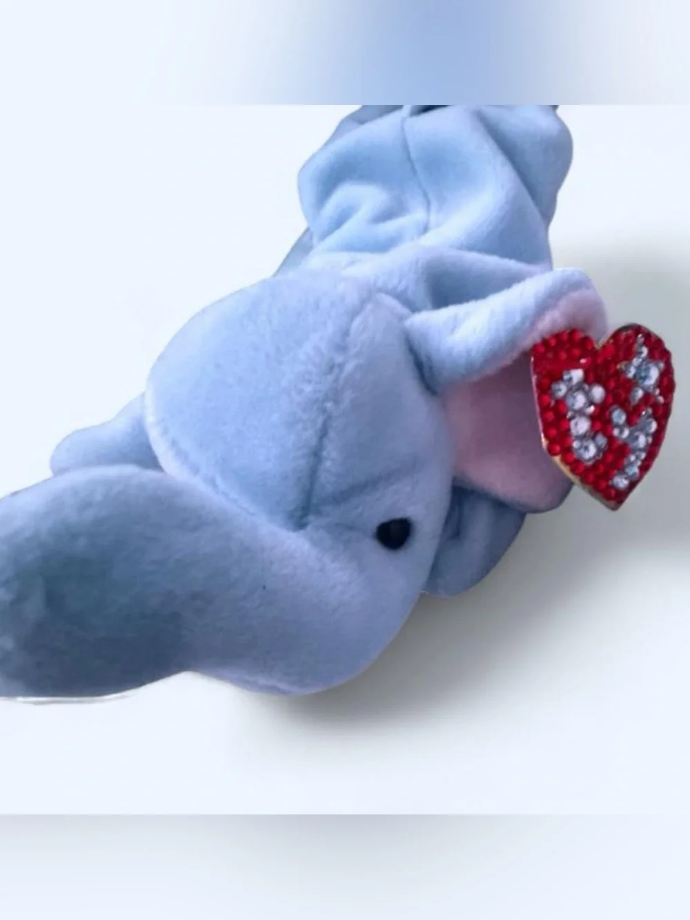 Ty Blue Plush Elephant with bedazzled tag